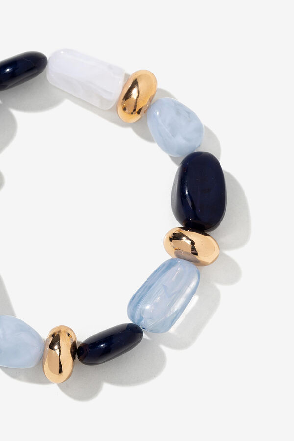 Vilanova Pulsera con Cuentas Acr&iacute;licas y Met&aacute;licas amarillo