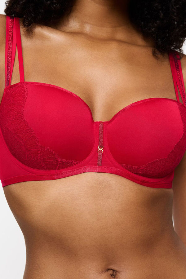 Triumph Soutien balconette com com aro e enchimento vermelho
