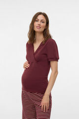Mamalicious Top de maternity e amamenta&ccedil;&atilde;o de manga curta   rosa