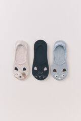 Women'secret Pacote com 3 meias slip-on com meias de animais  estampado