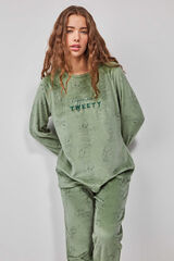 Gisela Pijama largo Piol&iacute;n verde