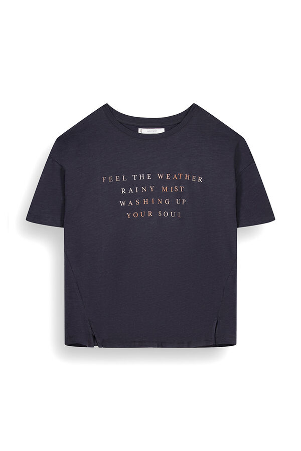 Women'secret Camiseta 100% algod&oacute;n gris gris