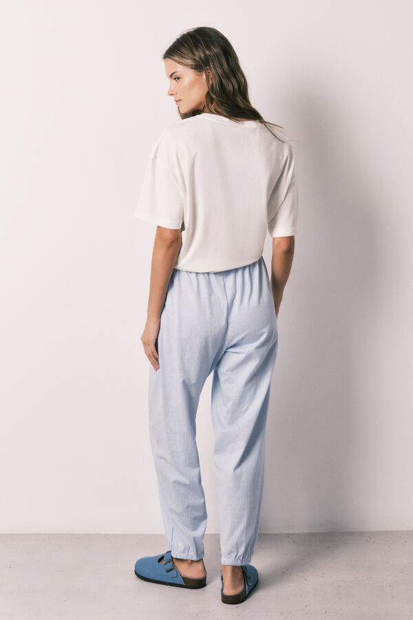 Women'secret Pantal&oacute;n carrot 100% algod&oacute;n estampado rayas estampado