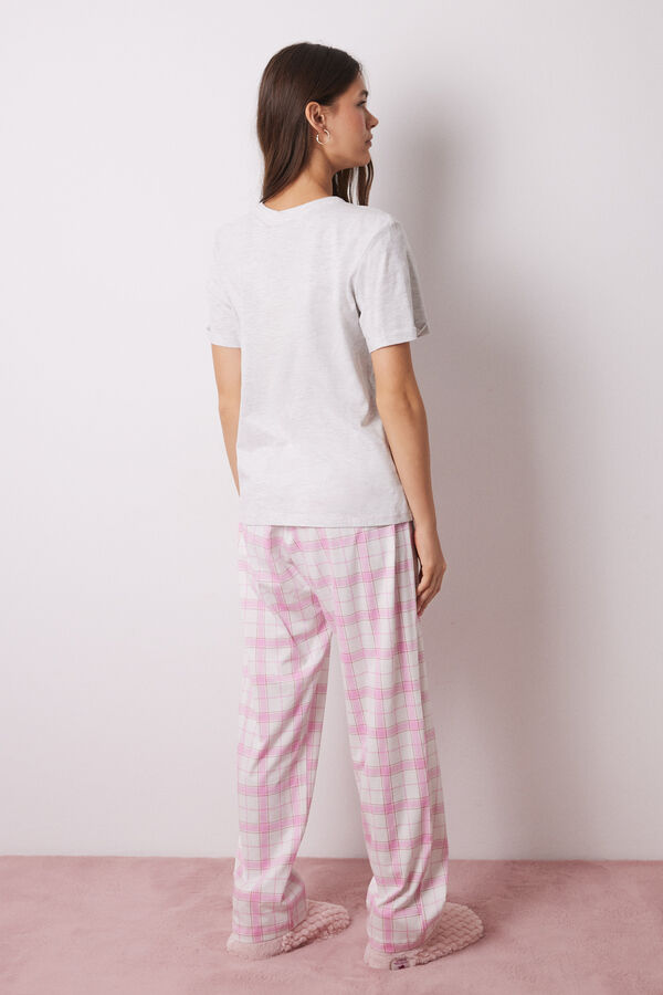 Women'secret Pijama algod&oacute;n manga corta La Vecina Rubia gris