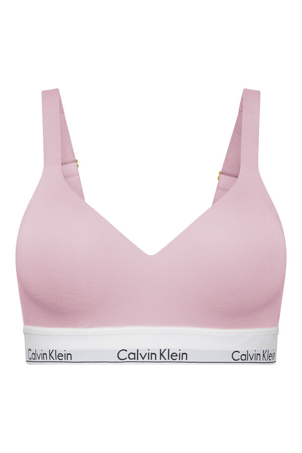 Calvin Klein Suti&atilde; Calvin Klein com enchimento e logo rosa rosa