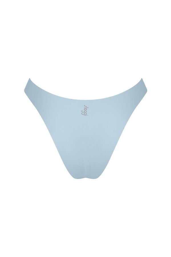 Sloggi Cueca tanga sem costura em microfibra azul