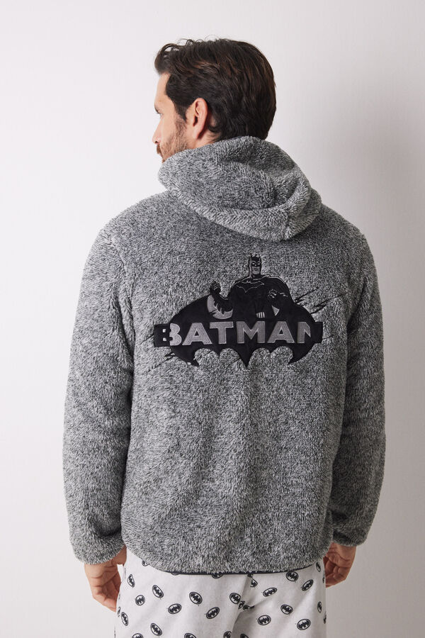 Women'secret Robe curto masculino do Batman cinzento