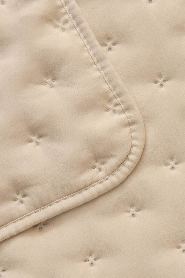 Textura Edred&oacute;n liso reversible beige