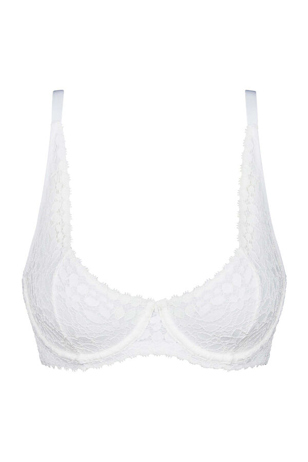 DIM Sujetador con aros de encaje floral Daily Dentelle blanco