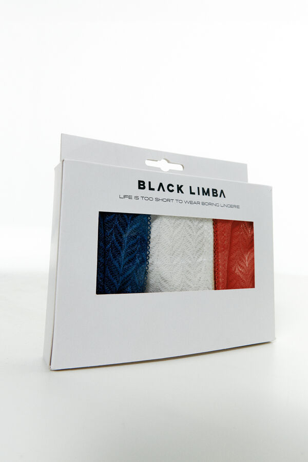 Black Limba Pack 3 bragas brasile&ntilde;as encaje estampado
