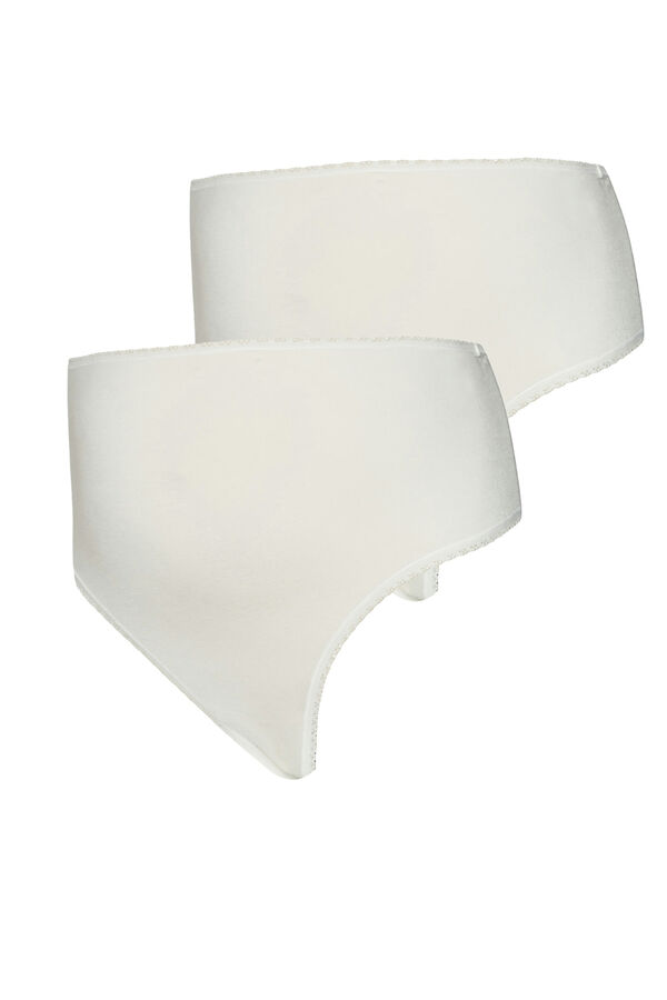 Mamalicious Pack de dos braguitas tanga tiro alto 'maternity' blanco