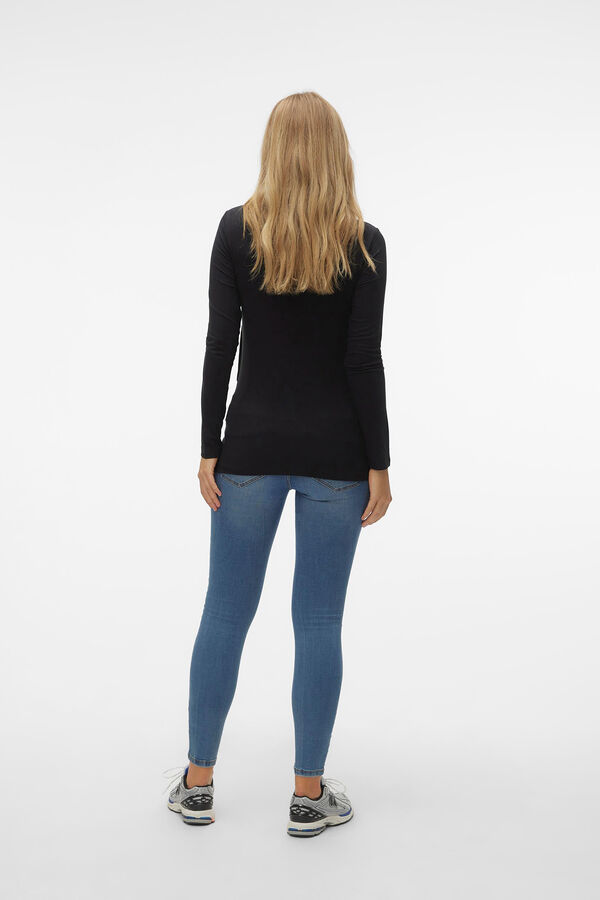 Mamalicious Top de Tencel maternity 2 fun&ccedil;&otilde;es preto