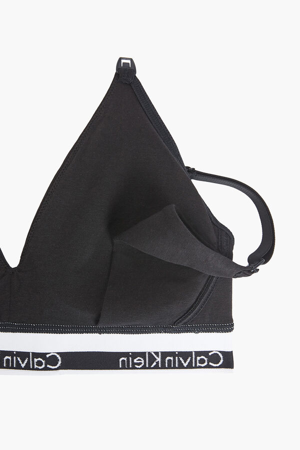 Calvin Klein Top de maternidade algod&atilde;o com c&oacute;s da Calvin Klein preto