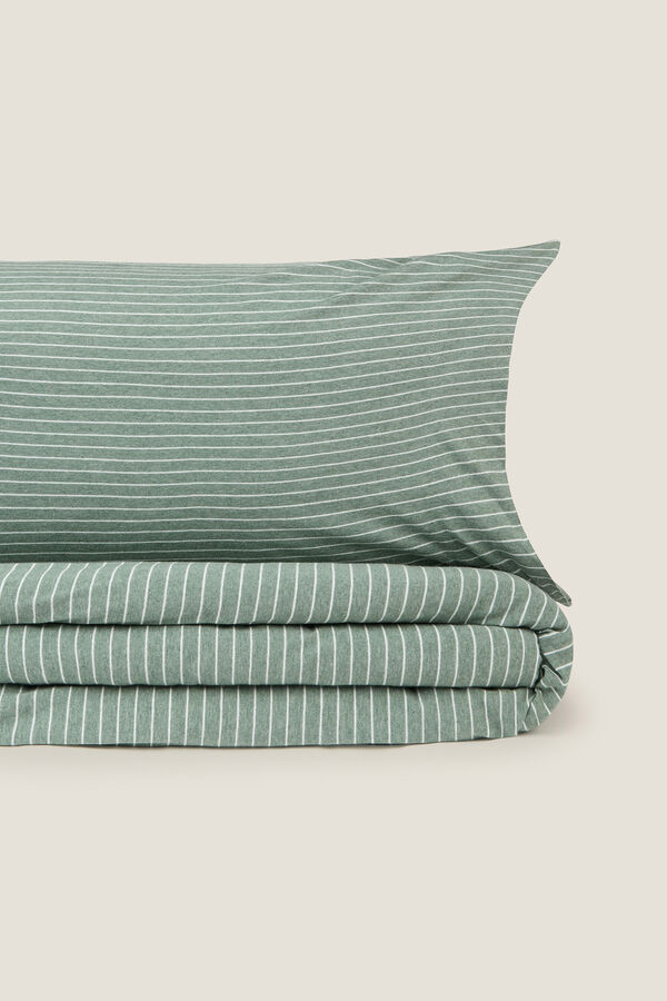 Textura Funda n&oacute;rdica punto algod&oacute;n sostenible verde