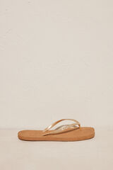 Women'secret Chanclas mujer efecto esparto nude