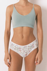 Women'secret Calcinha larga estampa cueca brasileira bege