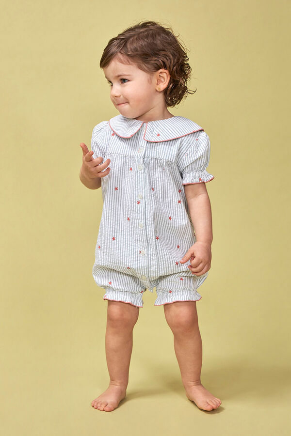 Gocco Pijama riscas de estrelas brancas branco