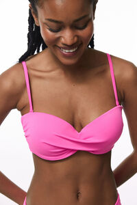 Penti Top de bikini sin tirantes rosa