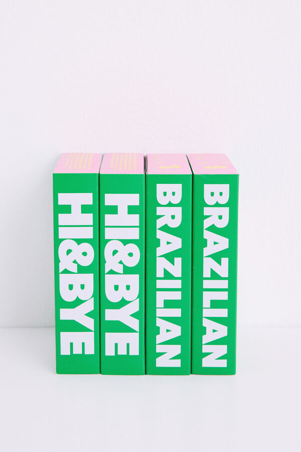 HI&BYE Pack 3 bragas brasile&ntilde;as algod&oacute;n morado, gris y lila multicolor