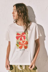 Women'secret T-shirt de manga curta em algod&atilde;o bege