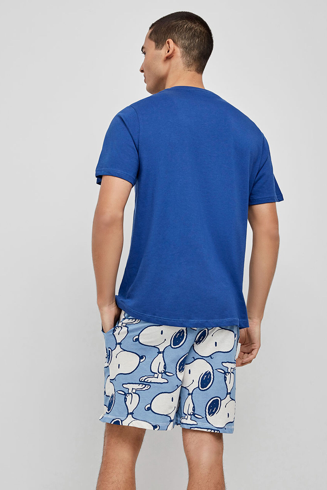 Gisela Pijama masculino Snoopy azul marinho