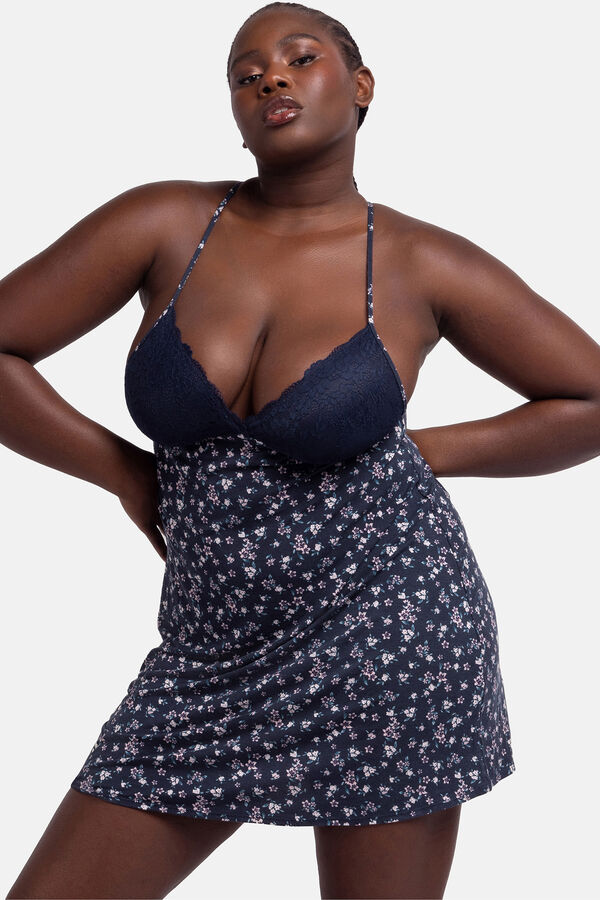 Dorina Vestido estampado azul