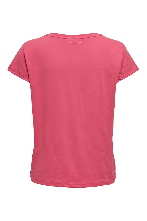 Only Play Camiseta t&eacute;cnica manga morcego rosa