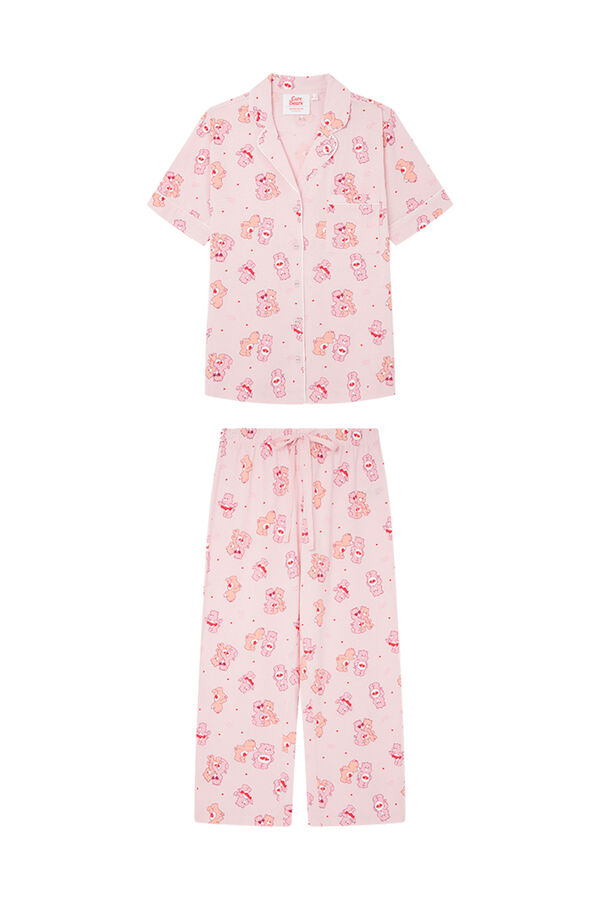 Women'secret Pijama camisero 100% algod&oacute;n Osos Amorosos rosa