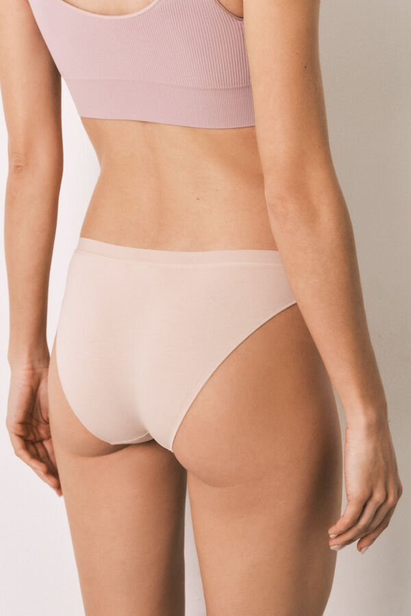 Women'secret Pack 7 cuecas cl&aacute;ssicas em algod&atilde;o lisas neutras branco