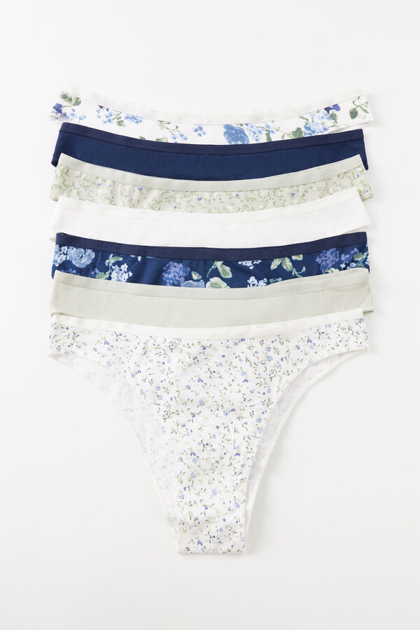 Women'secret Pack 7 bragas brasile&ntilde;as algod&oacute;n lisas y estampado estampado