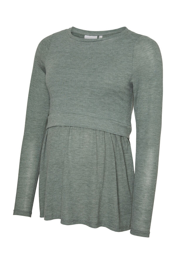 Mamalicious Top de manga larga maternity de lactancia rosa