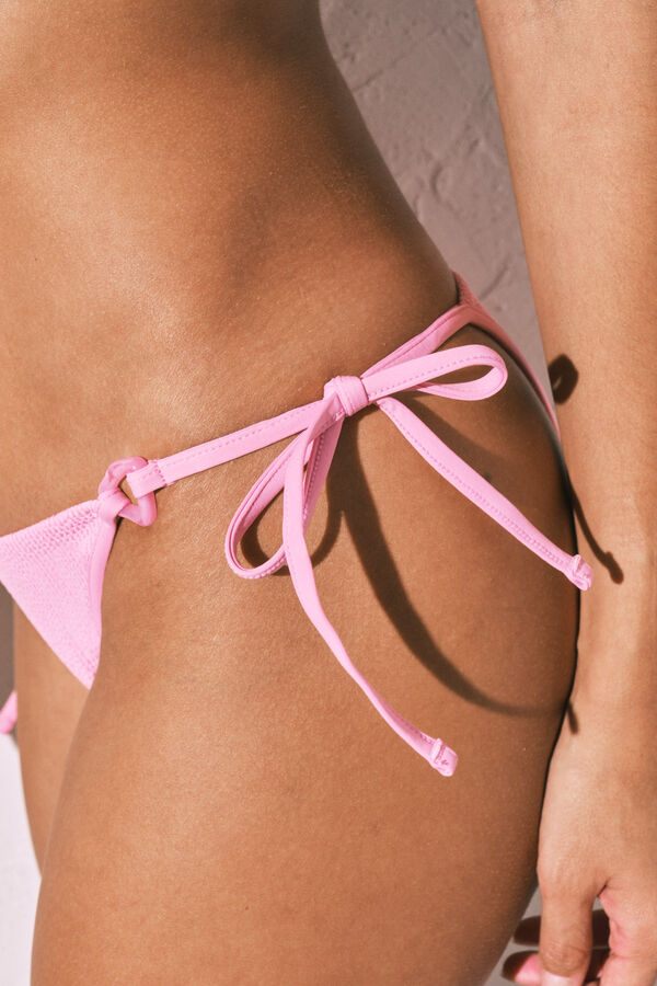 Women'secret Braga bikini brasile&ntilde;a textura crinkle rosa rosa
