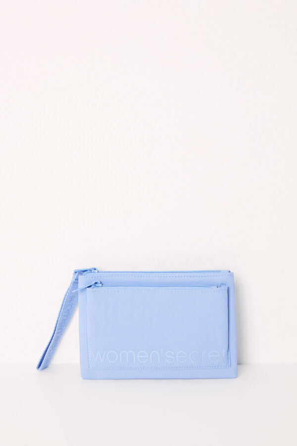 Women'secret Bolsa pequena de nylon azul azul