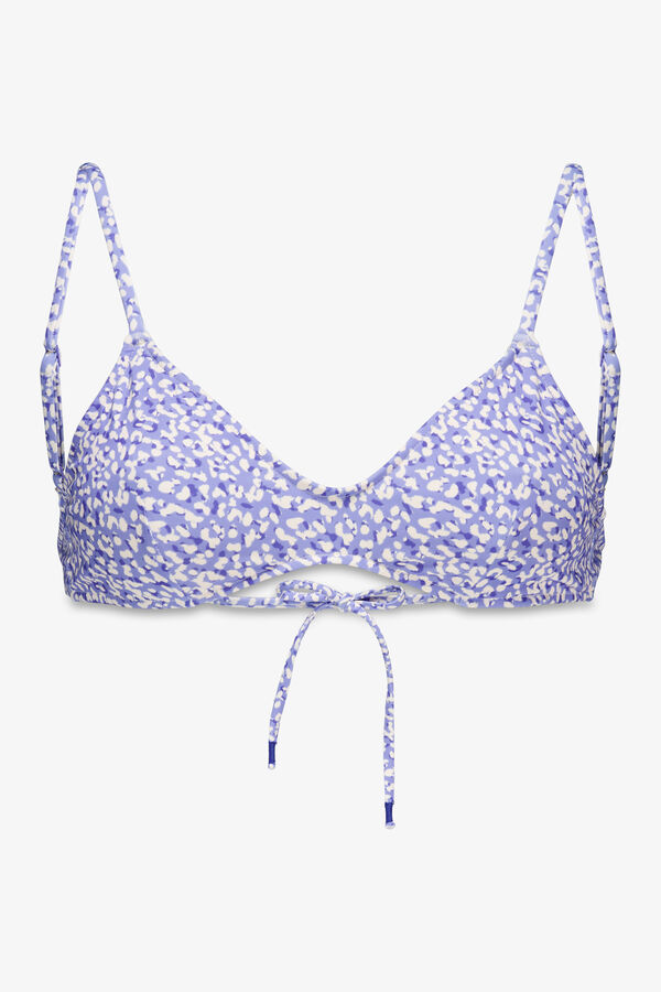 HI&BYE Braga bikini brasileña leopardo azul estampado