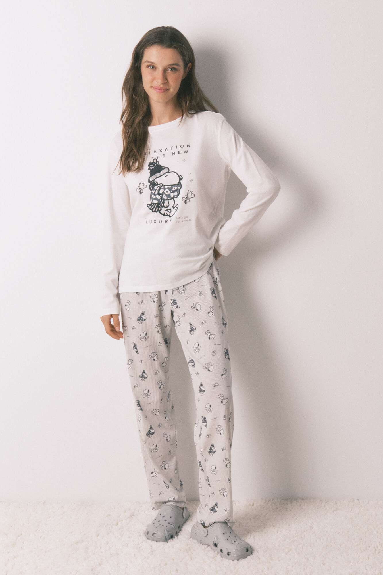 Women'secret Pijama comprido Snoopy 100% algod&atilde;o