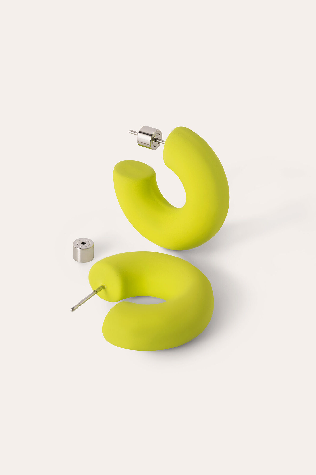 Singularu Pendientes Aro Gummy Lima Acero