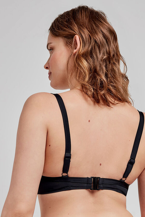 Gisela Top de biquíni preto com capacidade preto