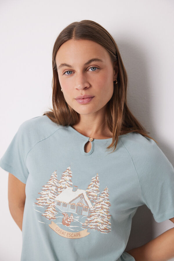 Women'secret Pijama xadrez de Natal 100% algod&atilde;o verde