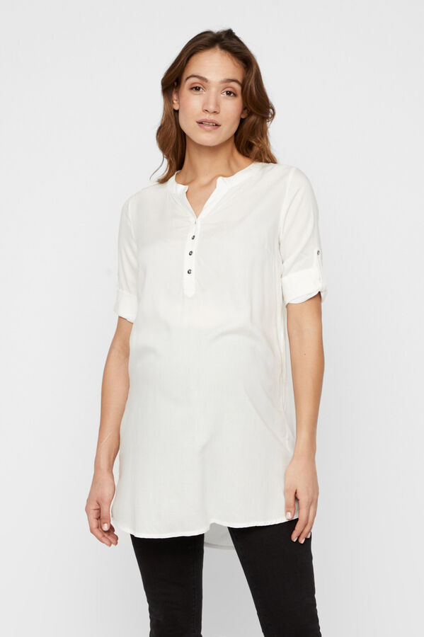 Mamalicious Vestido maternity Lenzing Ecovero branco