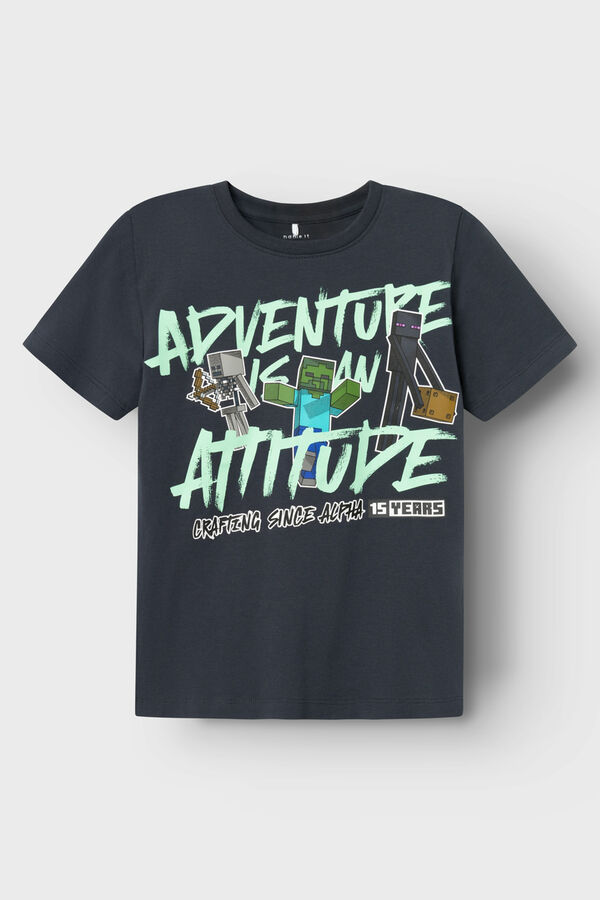 Name it Camisola para menino de Minecraft azul