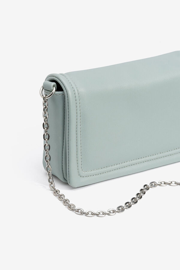 Vilanova Bolsa de festa com efeito de couro e aba azul