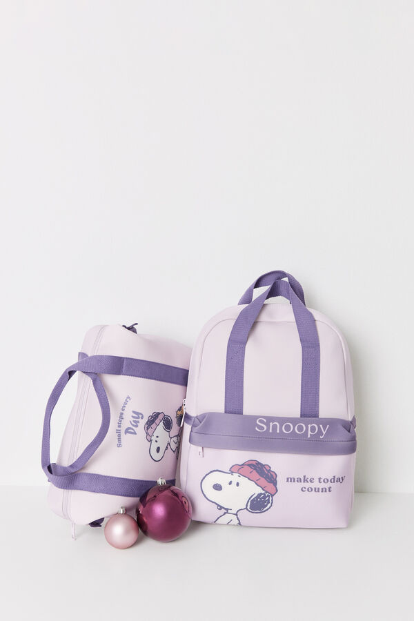 Women'secret Mochila m&eacute;dia de neoprene Snoopy rosa