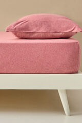 Textura S&aacute;bana bajera punto algod&oacute;n sostenible fucsia