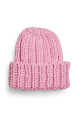 Pieces Gorro beanie de punto grueso morado/lila