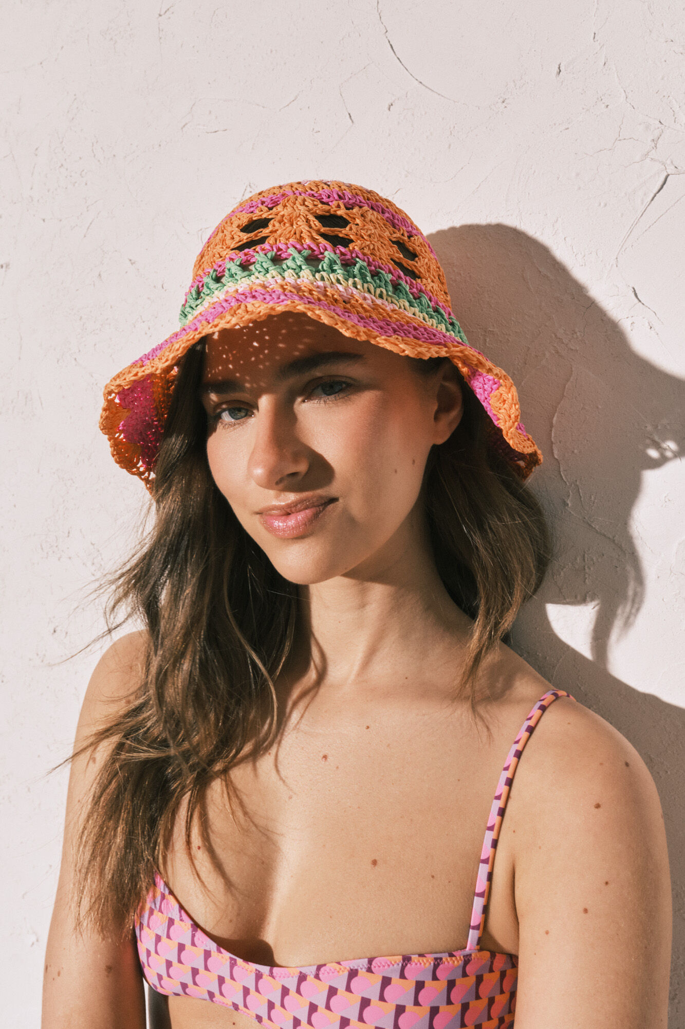 Women'secret Chap&eacute;u bucket em crochet multicolor
