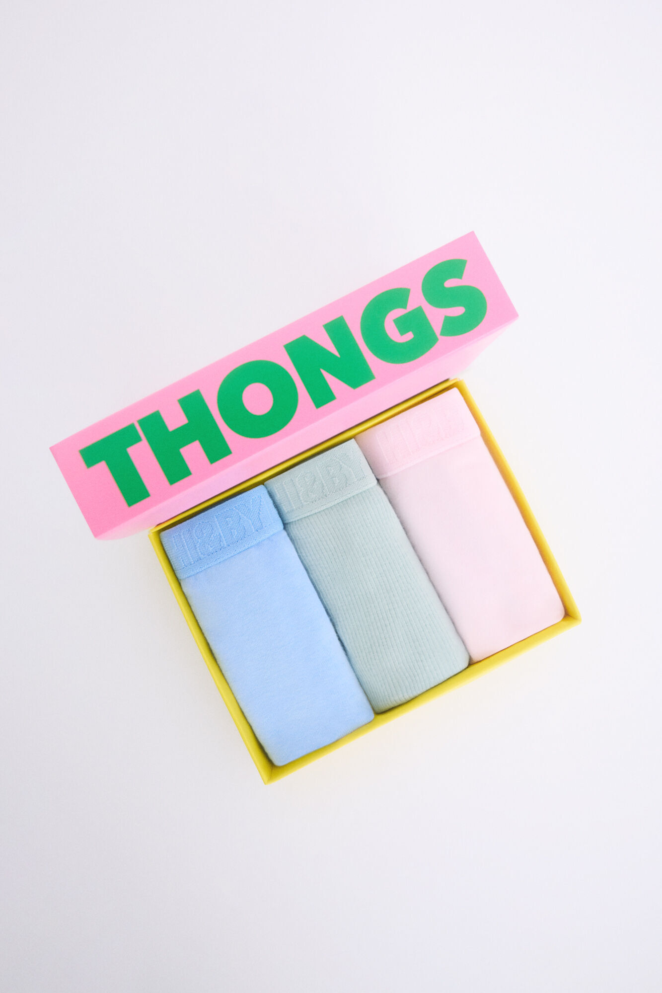 HI&BYE Pack 3 tangas azul, verde y rosa