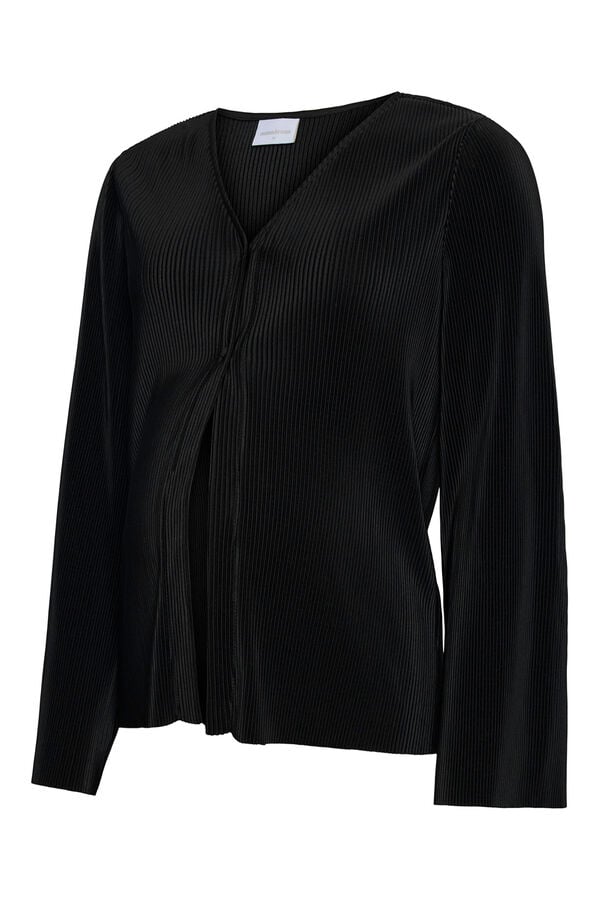 Mamalicious Top manga larga maternity y lactancia  negro