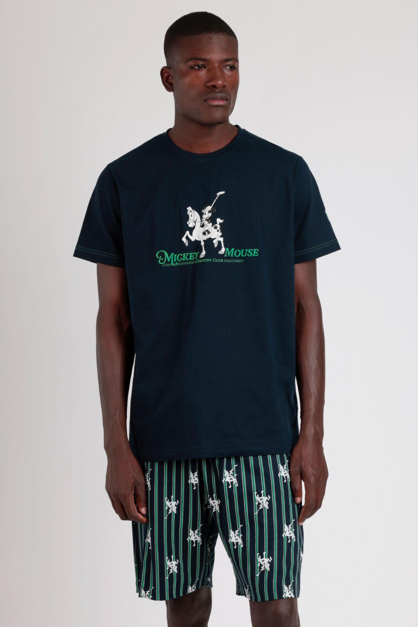 Admas Pijama corto Polo Mickey Mouse rayas