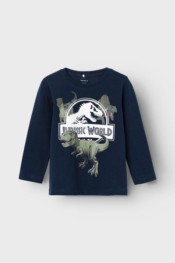 Name it T-shirt menino JURASSIC azul