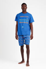 Admas DIVER Pijama manga curta Insert Coin para homem azul